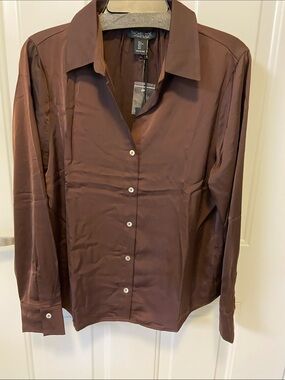 🤎RACHEL ZOE SILKY BLOUSE🤎